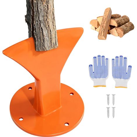 Fendeur De Bûches De Bois De Chauffage, Coin De Fendeur De Bois De Chauffage Robuste Petit Fendeur De Bûches Manuel avec gant pour Petit Poêle À Bois De Cheminée (1/5)