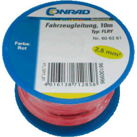 Conrad Components 606261 Fahrzeugleitung FLRY-B 1 x 2.50 mm² Rot 10 m