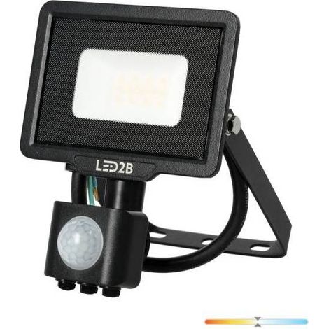 Projecteur avec détecteur de mouvement LED MHC 10W noir 4000K IP65 blanc naturel (1/5)