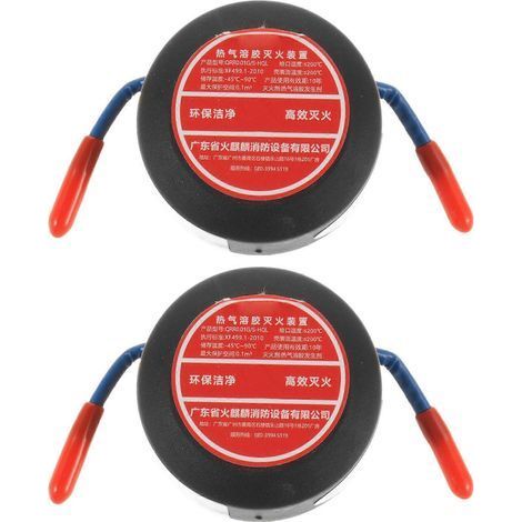2er-Pack automatische Aerosol-Feuerlöscher für Fahrzeuge – 10 g runde Klebe-Feuerlöscher für Auto, Motorraum, Garage oder Büro