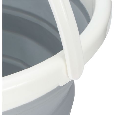 Seau pliable portable de 10 L pour laver la voiture, pêcher et voyager. (1/5)