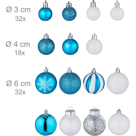 Set di 101 palline di Natale decorative scintillanti per albero atmosfera festosa 4 x 3 cm in plastica dorata 130015829