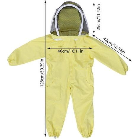 Vêtements d'apiculture pour enfants, vêtements de protection apicole - coton à manches longues, protection enfant (L) (1/5)