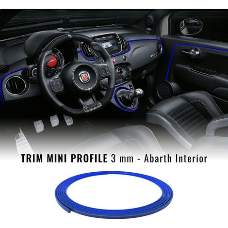 Profilo Adesivo per Interni Fiat 500 Abarth - Colore: BLU