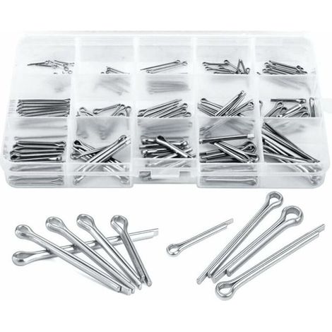 Goupille Fendue 150 pièces Goupille de Verrouillage en Acier 304 Inoxydable Assortiment pour la Mécanique de Petits Réparation 15 Tailles Différentes (1/5)