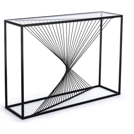 Espiral Konsolenschrank aus schwarzem Metall (1/4)