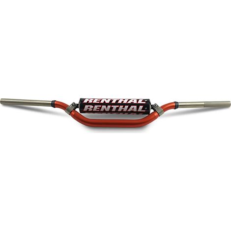Manillar Renthal Twinwall 998 MX de 1.1/8" (28.6 mm) color naranja con espuma estilo Reed/Windham.