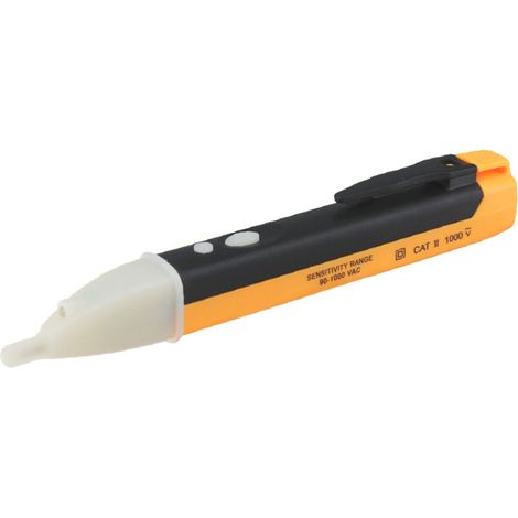 Testeur de tension sans contact Détecteur de voltmètre 2 boutons Alarme sonore et lumineuse avec voyant LED (1/5)