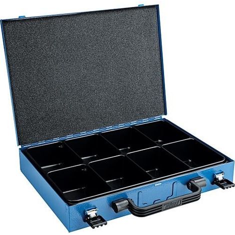 Mallette d’assortiment SN 50 avec insert plastique 8 compartiments - dimensions L x P x H : 340 x 240 x 50 mm