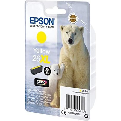 Epson Polar bear C13T26344022 cartouche d'encre 1 pièce(s) Original Jaune (1/3)