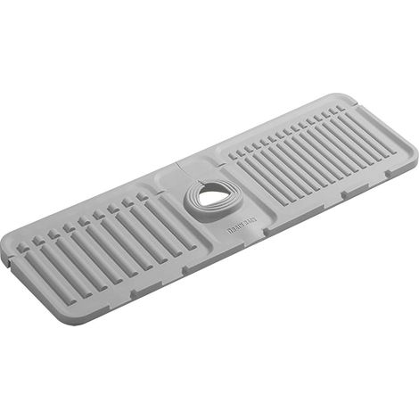 Support Pour Robinet Et Tapis De Séchage - En Silicone Souple - Auto-Évacuation - Base Anti-Dérapante - Découpage Ajustable - 1 Pièce (1/4)