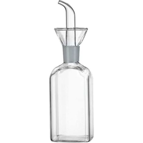 Dosatore per olio in vetro temperato con beccuccio di versamento preciso – Ideale per barbecue, cucina e presentazioni gourmet.