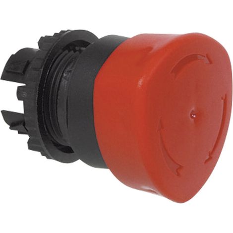 BACO 223882 L22ED01 Pilztaster Frontring Kunststoff, Schwarz  Rot  Drehentriegelung 1 St.