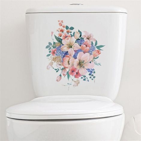 2 Pcs Wc Sitz Aufkleber Blume Muster Wc Aufkleber Wc Sitz Aufkleber Wc Dekor (1/4)