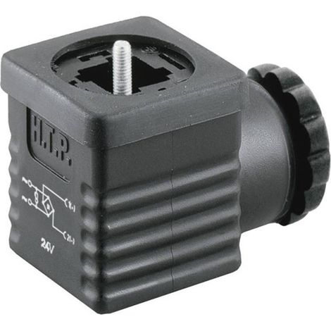 Connettore per valvole con raddrizzatore a ponte Nero Poli:2 + PE G1NU2RV1 HTP Contenuto: 1 pz.