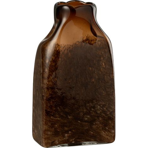 Vase Déco en Verre "Lester" 34cm Marron Foncé (1/2)