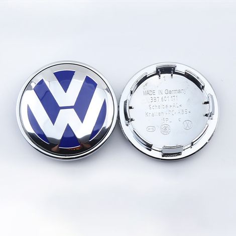 4-teilige 65-mm-Radkappen für Volkswagen, Felgennabenkappen mit Fahrzeuglogo, Tuning-Zubehör für Autoräder