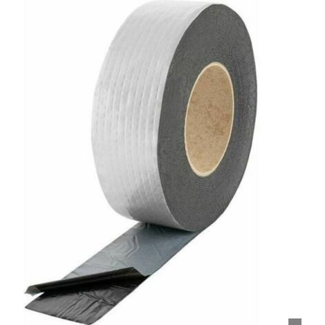 Ruban D'étanchéité - Butyle Revêtu Aluminium - 10 M × 50 Mm × 1 Mm - Pour Toiture Solin Gouttière Fenêtre Caravane Voiture - 1 Pièce (1/4)