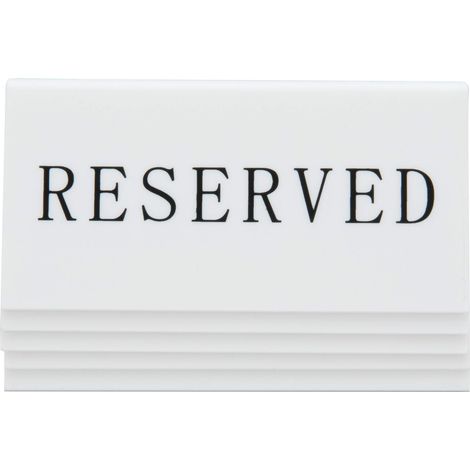 Securit Segni di prenotazione bianchi 10 x 4,5 cm (1/5)