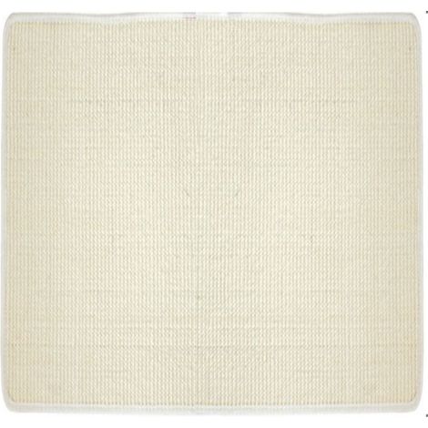 2 pièces Tapis à griffer pour chat, sisal blanc, 51 x 40,5 cm et 80 x 50 cm, protection canapé fauteuil, usage polyvalent (1/5)