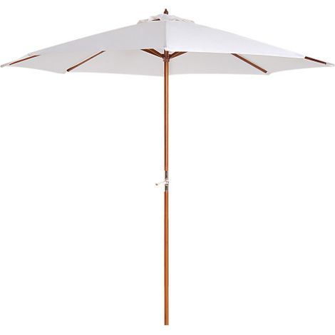 Parasol en bois crème 2,5 m, parasol de jardin et de balcon – 1 pièce, disponible sur place (1/5)