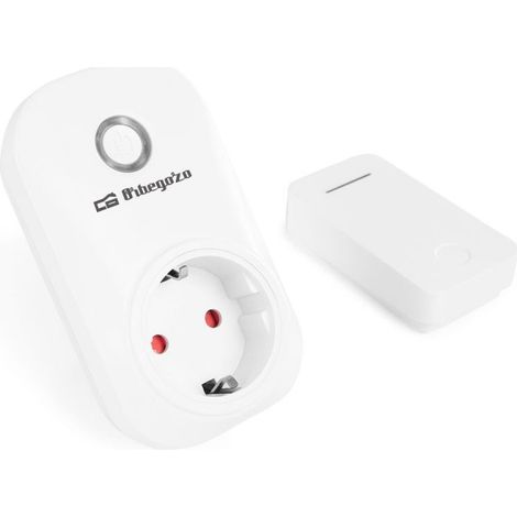 Orbegozo ENM 2000 - Enchufe con Mando a Distancia, 150 Metros de Alcance, Potencia máx. 3680 W, luz LED indicadora, protección contra sobrecarga, sobrecalentamiento y cortocicuitos