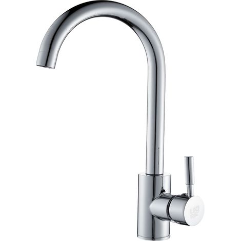 Grifo de Cocina Catriel Caño Giratorio 360° Latón Cromado Cartucho Cerámico 40mm DP GRIFERIA (1/2)