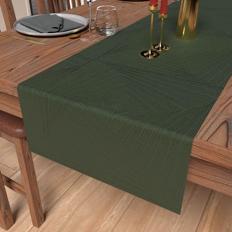 Soleil d'Ocre Luxury Runner da tavolo, da 40 x 180 cm, di colore verde