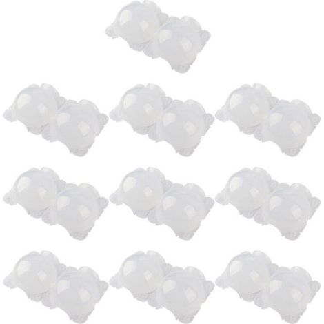 10 pièces de 12 cm de dispositif d'enracinement de plantes, boîte de greffage de boule de propagation haute pression, blanc,DUBUNS