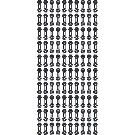 Clip in plastica per teli ombreggianti, 100 pezzi, maniglia di bloccaggio resistente, clip esagonale per fissare teli ombreggianti per zanzariere, nere per giardino. (1/5)