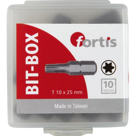 Bit zähhart 1/4" DIN3126 C6,3 T10x25mm 10er Pack FORTIS (1/5)