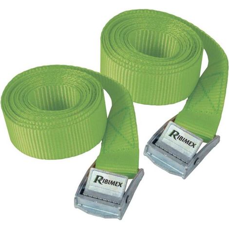 Sangle Bagagère Lot de 2 - 25x2,5 m. 250/500 kg - Résistante et Pratique - D-Work (1/2)