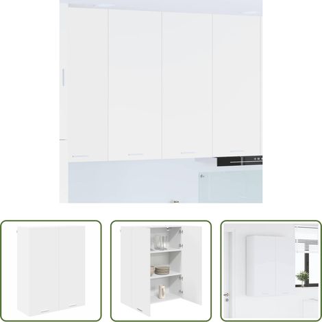 vidaXL Stauraum - Hängeschrank mit Speicher Weiß 80 x 31 x 100 cm Holzwerkstoff (1/5)