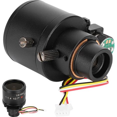 Motorisé 1/2,7" zoom 2,8-12 mm pour caméra IP 3MP, objectif de surveillance motorisé, monture CS (1/4)