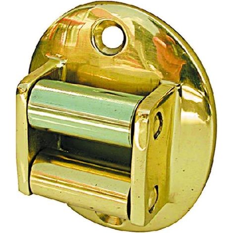 Rullo guidacinghie ovale realizzato in ottone lucido resistente e funzionale 50 x 60 mm (1/2)