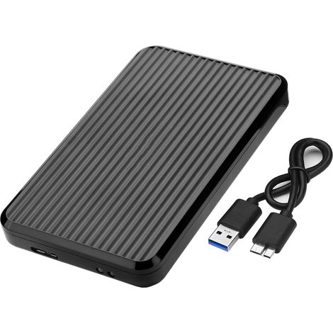 Boîtier externe USB 3.0 pour disque dur SATA 2,5 pouces HDD/SSD, noir, avec outils inclus, par OImaster (1/5)