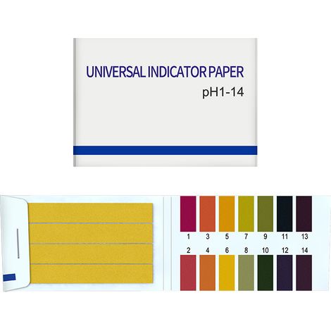 Papier de tournesol pour test pH (1-14) 80 bandelettes de test