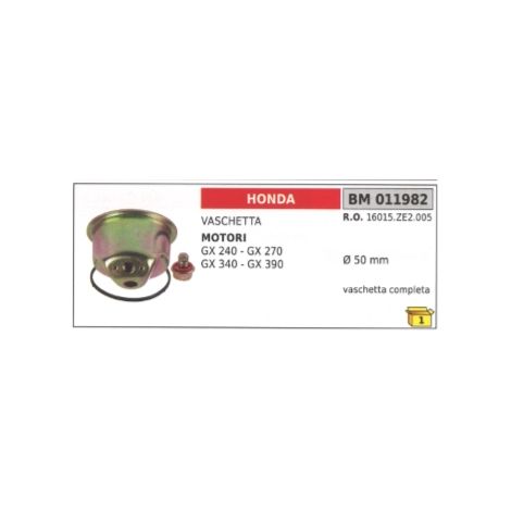 Vaschetta completa motore HONDA motopompa GX240 - GX120 - GX270 - GX340  Ø50mm
