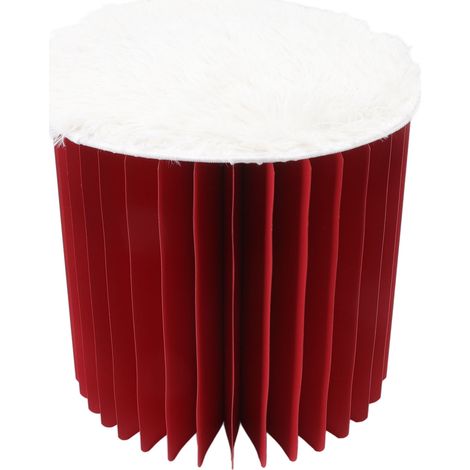 Tabouret pliant en papier avec assise rembourrée en feutre, facile à monter, élégant, portable, cadeau de décoration intérieure (1/5)