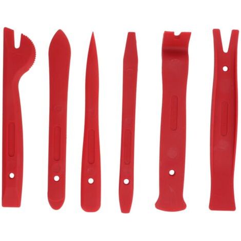FENOPLASTICAFOREHILL Ensemble d'outils de démontage de garniture automatique 6 pièces Kit de démontage de fixation de panneau de porte Accessoire intérieur Outils à main de levier (1/5)