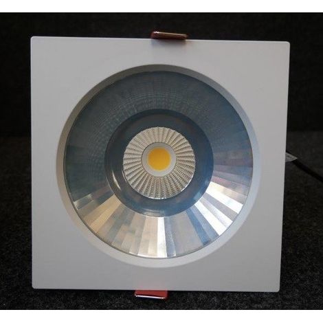 Encastré downlight blanc carré 170x170mm LED 35W 4000K 3800lm alim déportée 230V étanche IP65 Jet Fosnova (1/3)