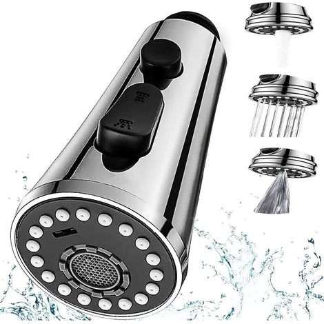AIDUCHO 3 Modes Pull-Out Kitchen Faucet Sprayer, G1/2 Kitchen Sink Sprayer Head Replacement for Bathroom Sink