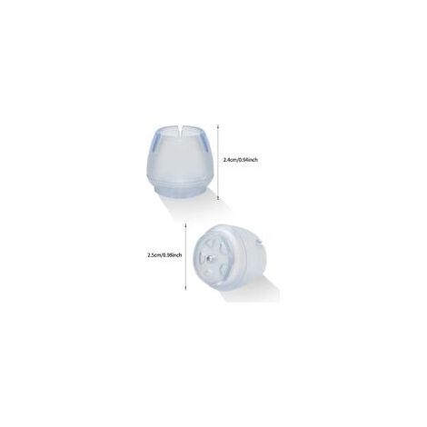 24Pcs Embout de Chaise, Protection Pied de Chaise, Bouchon Pied de Chaise, Bouchon Rond de Pied de Chaise, Eviter Les Bruits de Rayures, pour Aux Tables, Chaises, Canapés et Autres Meubles（17-21 mm） (1/4)