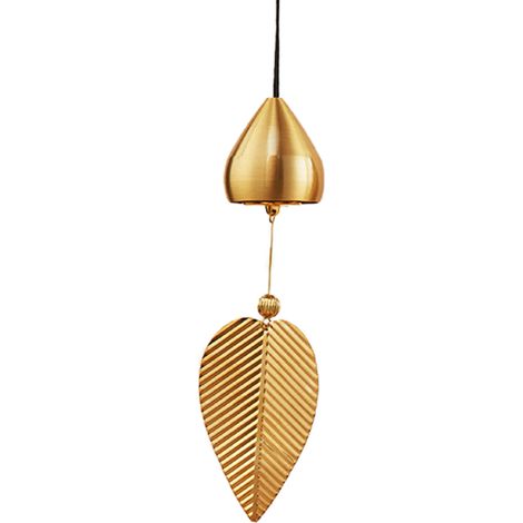 Dekoratives, goldfarbenes Windspiel aus Metall – 35 cm, 1 Stück – Dekoratives Gartenwindspiel mit entspannender Musik für Balkon, Terrasse und als elegantes Geschenk (1/5)