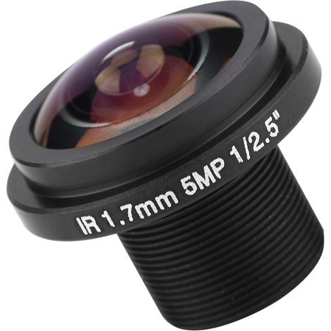 MP HD Fisheye-Sicherheitskameraobjektiv, 1,7 mm Brennweite, 185° Betrachtungswinkel, für Fisheye-Sicherheitskameras. (1/5)
