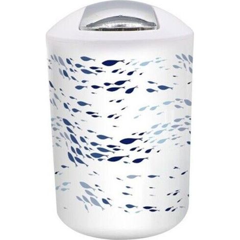 Trade Shop - Cubo De Basura Cubo De Basura Accesorio De Baño Peces 69885 - (1/2)