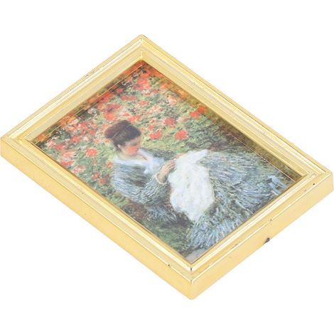 Lot de 4 miniatures à l'échelle 1:12, cadres photo, décoration intérieure, accessoires de mobilier, maison de poupée, type 2 (1/5)