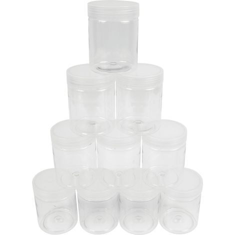 Contenitore in plastica a forma di barattolo da 250 ml, diametro 67 mm. (1/2)