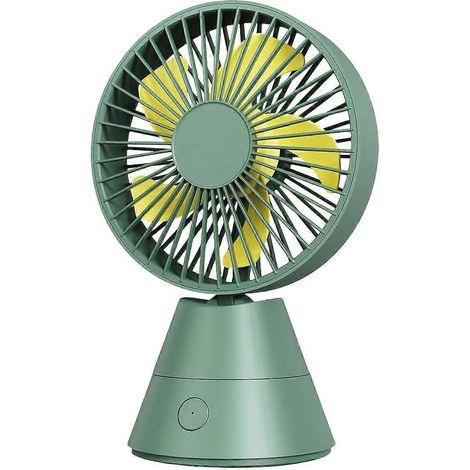 Ventilador de escritorio con oscilación automática, batería recargable de 1800 mAh, ventilador de refrigeración USB portátil para el hogar, la oficina, el dormitorio, actividades al aire libre, viajes (1/5)