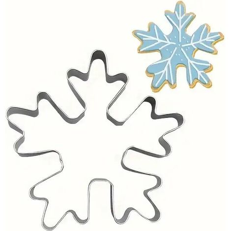 Cortador De Forma Copo De Nieve - Acero Inoxidable - 9,8 X 9,2 Cm - Para Galletas Brownies Y Tartas - 1 Unidad (1/5)